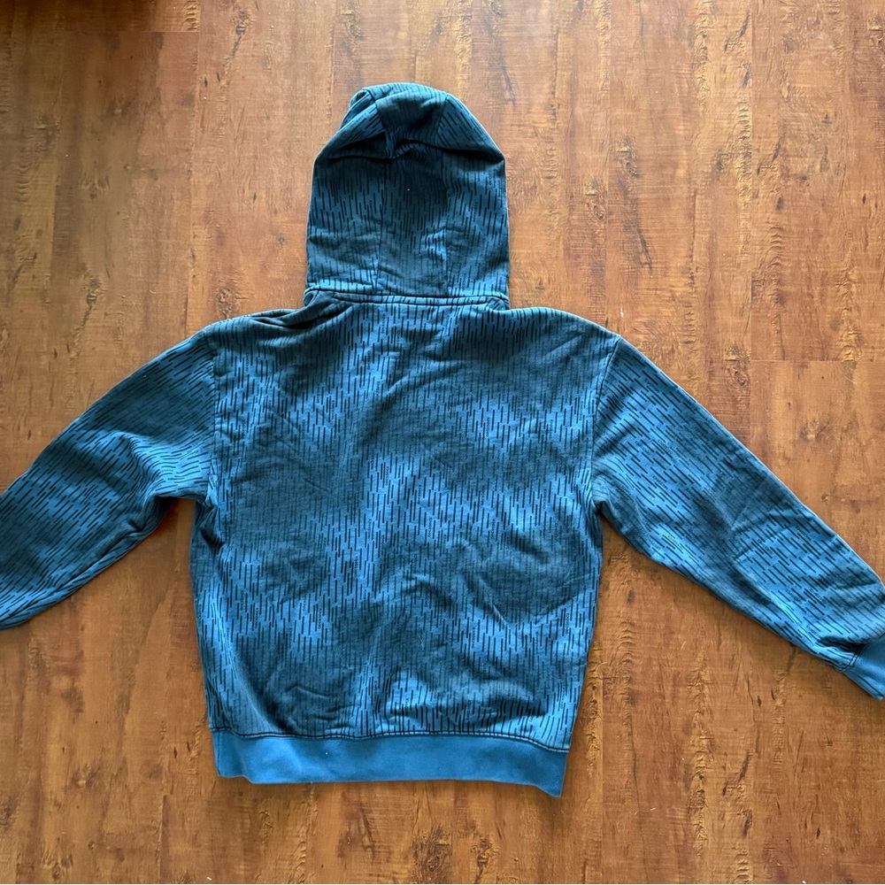 Hugo Blue Hooded Sweatshirt with Front Pockets - Picture 5 of 10